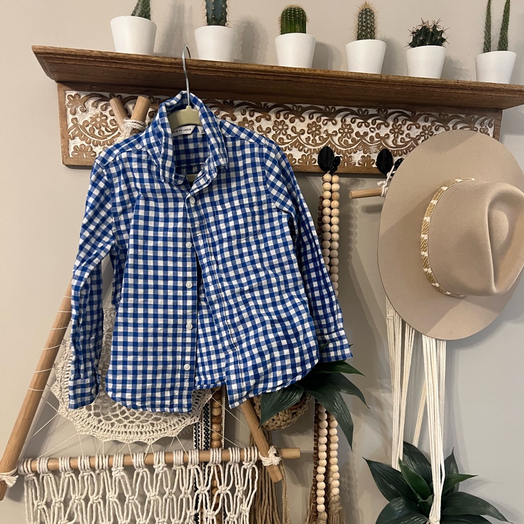 Janie & Jack Gingham Button Down